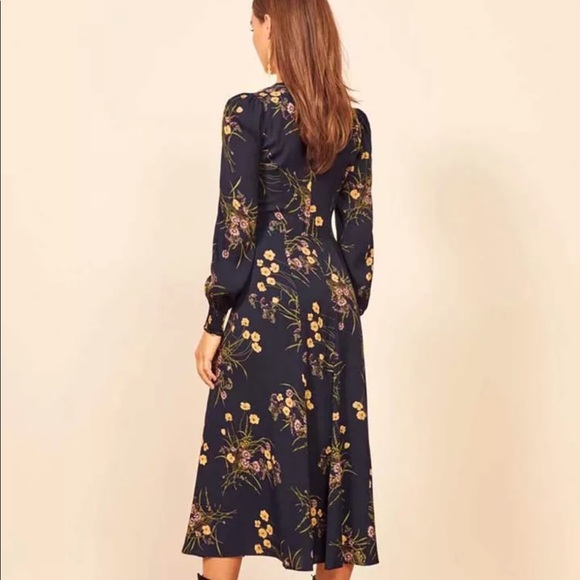 LAST ONE!!  Sleeve Elegant Floral Vintage Dress - Picture 3 of 6